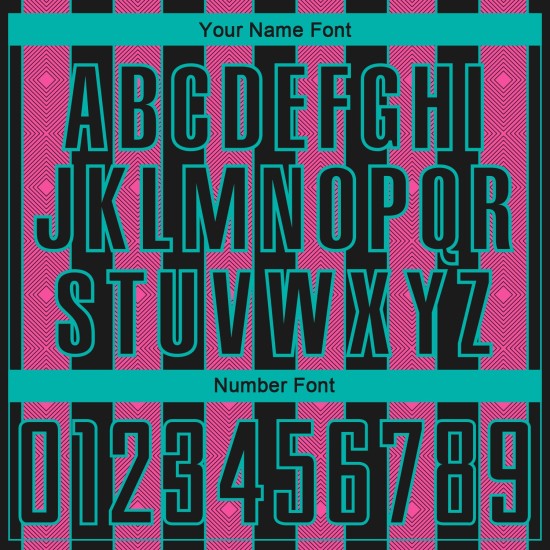 Uniform Jersey Pinstripe Line Sports Pink-Aqua Black Soccer Custom Sublimation