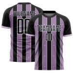 Line Pinstripe Jersey Purple-White Light Black Sports Soccer Sublimation Uniform Custom