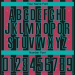 Pinstripe Line Jersey Pink-Aqua Custom Soccer Neon Black Sports Sublimation Uniform