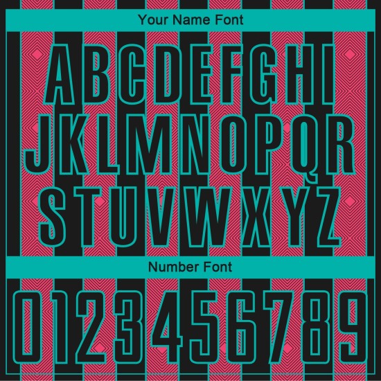 Pinstripe Line Jersey Pink-Aqua Custom Soccer Neon Black Sports Sublimation Uniform