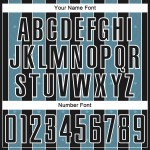 Pinstripe Line Soccer Custom Sports Uniform Sublimation Black Shadow Jersey Blue-White