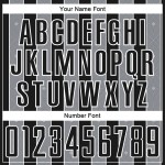 Custom Line Sports Black Pinstripe Gray-White Soccer Uniform Jersey Sublimation