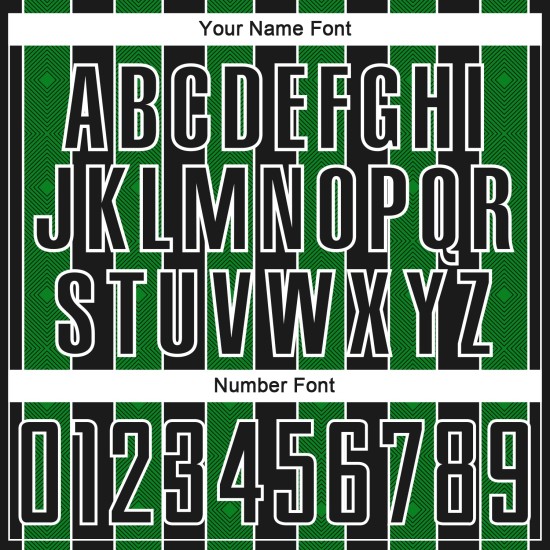 Soccer Pinstripe Line Jersey Sports Green-White Grass Custom Sublimation Black Uniform