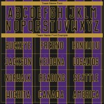 Line Sublimation Pinstripe Gold Custom Sports Soccer Jersey Purple-Old Black Uniform