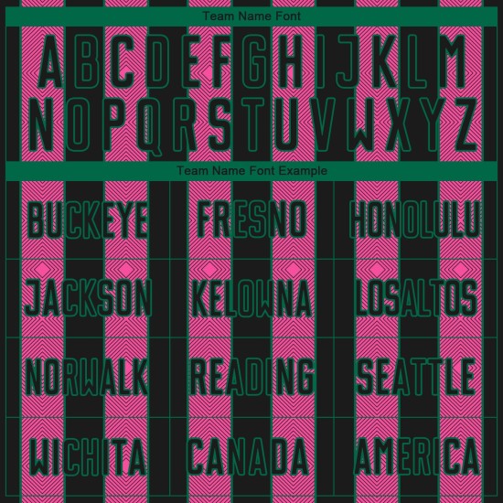 Sublimation Uniform Sports Soccer Green Line Jersey Pinstripe Custom Pink-Kelly Black