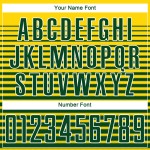 Jersey Green-White Uniform Gold Custom Soccer Sublimation