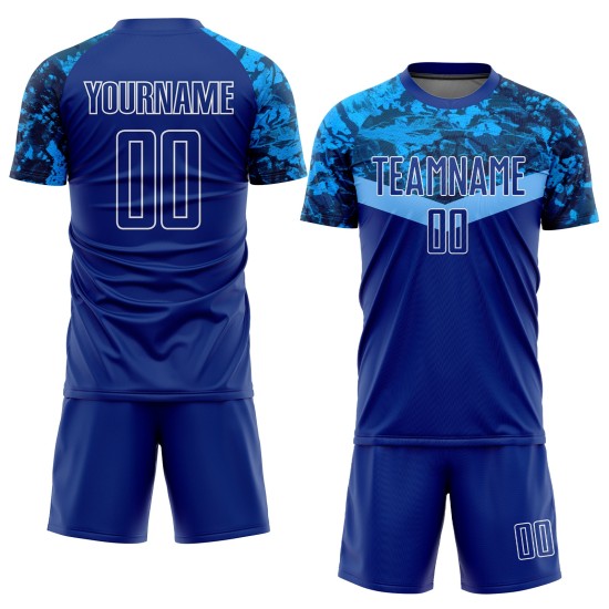 Soccer Sublimation Jersey Royal-Light Royal Uniform Blue Custom