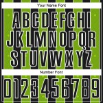 Line Uniform Green-White Custom Jersey Black Pinstripe Soccer Sublimation Neon Sports