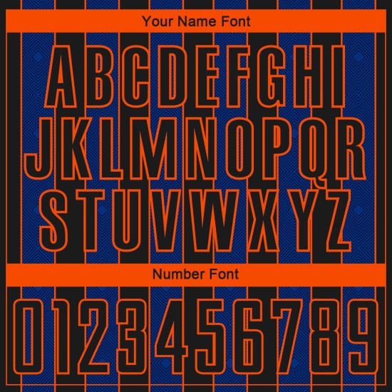 Royal-Orange Jersey Black Uniform Sports Sublimation Pinstripe Custom Soccer Line Royal-Orange Jersey Black Uniform Sports Sublimation Pinstripe Custom Soccer Line