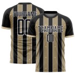 Sports Custom Pinstripe Uniform Gold-White Jersey Soccer Vegas Sublimation Line Black
