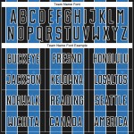 Black Uniform Custom Pinstripe Soccer Line Sports Powder Sublimation Blue-White Jersey