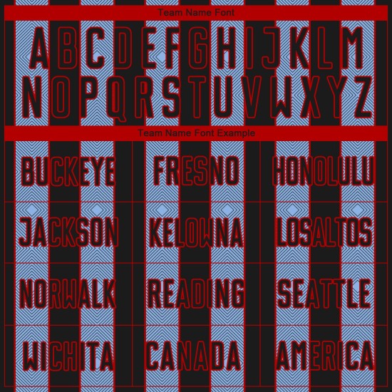 Sports Line Custom Jersey Black Pinstripe Blue-Red Light Uniform Soccer Sublimation