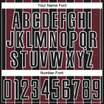 Sublimation Custom Jersey Pinstripe Line Black Soccer Burgundy-White Sports Uniform