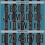 Custom Blue-Gray Line Uniform Sublimation Black Sports Soccer Pinstripe Panther Jersey