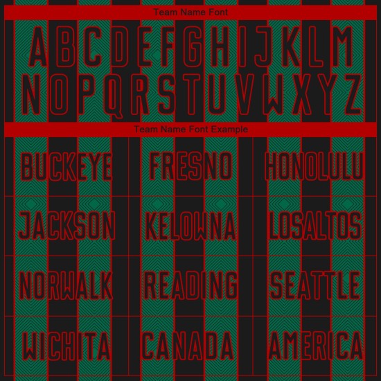 Custom Pinstripe Soccer Uniform Sublimation Kelly Jersey Sports Green-Red Line Black