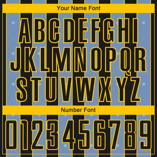 Uniform Black Custom Light Line Jersey Blue-Yellow Sports Sublimation Pinstripe Soccer