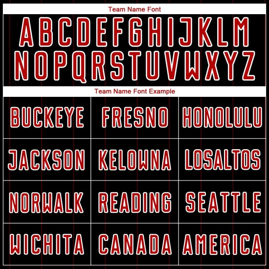 Custom Jersey Uniform Soccer Pinstripe Red-White Black Sublimation