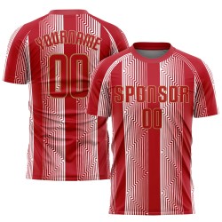 Gold Uniform Custom Sublimation Soccer Jersey Red-Old Red