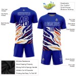 Royal Sublimation Yellow-Red Jersey Custom Soccer Uniform