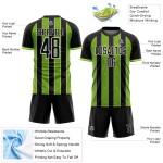 Line Uniform Green-White Custom Jersey Black Pinstripe Soccer Sublimation Neon Sports