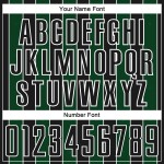 Uniform Green-White Line Black Jersey Soccer Sports Custom Sublimation Pinstripe