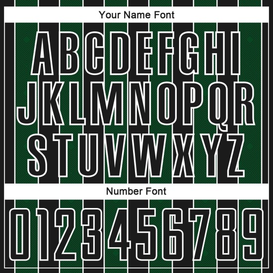 Uniform Green-White Line Black Jersey Soccer Sports Custom Sublimation Pinstripe