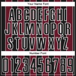 Line Uniform Sports Pinstripe Jersey Custom Soccer Crimson-White Sublimation Black