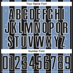 Uniform Custom Soccer Jersey Line Black Pinstripe Sports Light Sublimation Blue-White