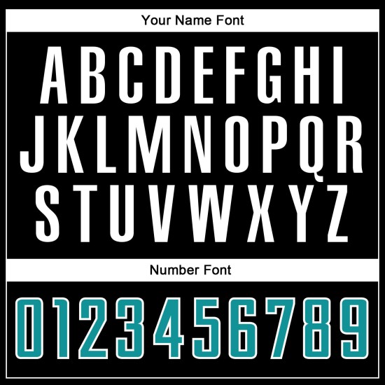 Black Sublimation Uniform Jersey Teal-White Soccer Fashion Split Custom