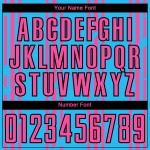 Sky Soccer Jersey Blue Pinstripe Pink-Black Uniform Sublimation Custom