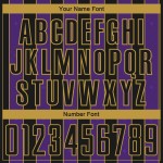 Line Sublimation Pinstripe Gold Custom Sports Soccer Jersey Purple-Old Black Uniform