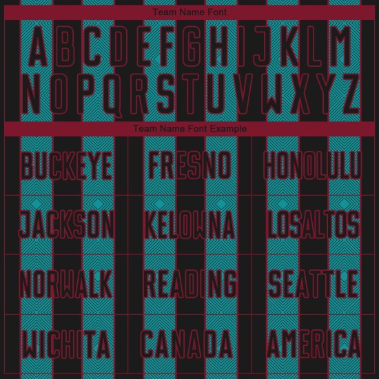 Black Custom Jersey Teal-Crimson Sports Uniform Sublimation Line Soccer Pinstripe