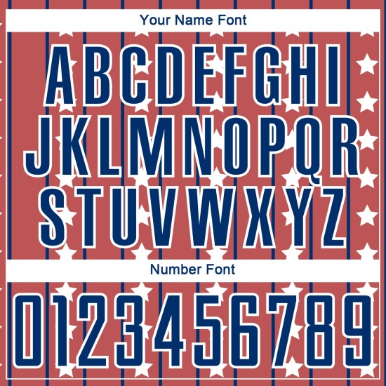 And Royal-White Uniform Sublimation Red Soccer Stripes Custom Stars Jersey