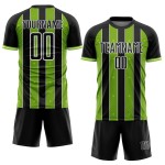 Line Uniform Green-White Custom Jersey Black Pinstripe Soccer Sublimation Neon Sports