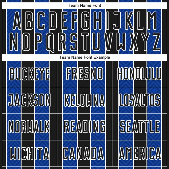 Black Blue-White Jersey Custom Sports Uniform Soccer Thunder Line Pinstripe Sublimation