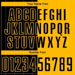 Black Pinstripe Custom Split Gold Soccer Fashion Sublimation Jersey Uniform