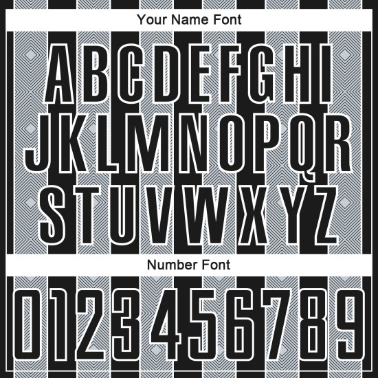 Soccer Jersey Black Pinstripe Silver-White Uniform Sports Sublimation Custom Line