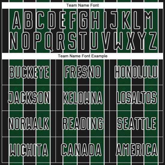 Uniform Green-White Line Black Jersey Soccer Sports Custom Sublimation Pinstripe