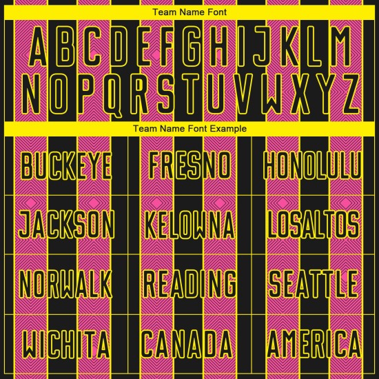 Yellow Sports Soccer Sublimation Custom Line Black Jersey Pink-Light Pinstripe Uniform