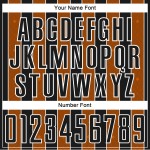 Custom Uniform Soccer Jersey Texas Pinstripe Sports Orange-White Line Black Sublimation