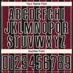 Pinstripe Uniform Crimson-Cream Line Black Sports Jersey Soccer Sublimation Custom