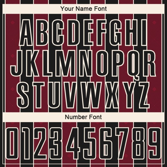 Pinstripe Uniform Crimson-Cream Line Black Sports Jersey Soccer Sublimation Custom