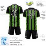 Jersey Custom Line Sublimation Green-White Black Pinstripe Uniform Sports Aurora Soccer