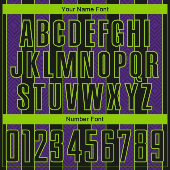 Pinstripe Custom Uniform Green Soccer Sublimation Jersey Black Line Purple-Neon Sports