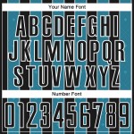 Panther Sports Sublimation Uniform Soccer Line Blue-White Pinstripe Custom Jersey Black