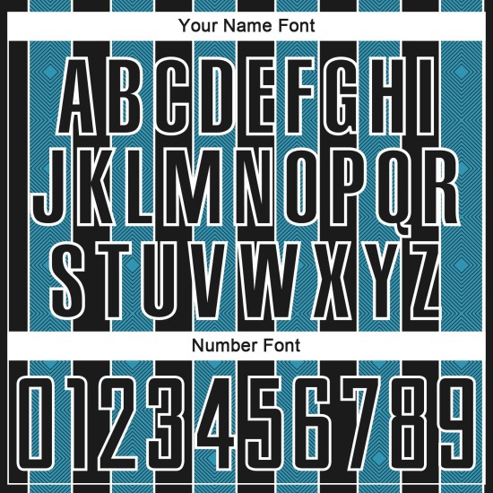 Panther Sports Sublimation Uniform Soccer Line Blue-White Pinstripe Custom Jersey Black