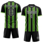 Jersey Custom Line Sublimation Green-White Black Pinstripe Uniform Sports Aurora Soccer