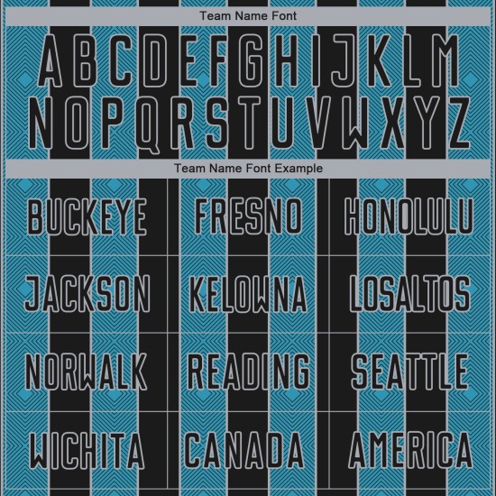 Custom Blue-Gray Line Uniform Sublimation Black Sports Soccer Pinstripe Panther Jersey