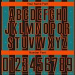 Teal-Orange Soccer Jersey Custom Black Pinstripe Sublimation Uniform Sports Line