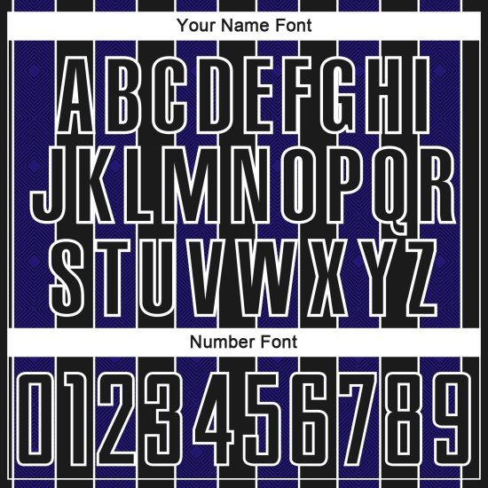 Pinstripe Purple-White Soccer Sports Uniform Black Line Jersey Dark Custom Sublimation